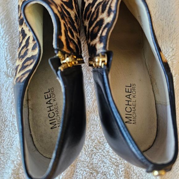 Michael Kors Women Sammy Cheetah Print Ankle Boot Calf Hair Size 8M Multi - Picture 5 of 9